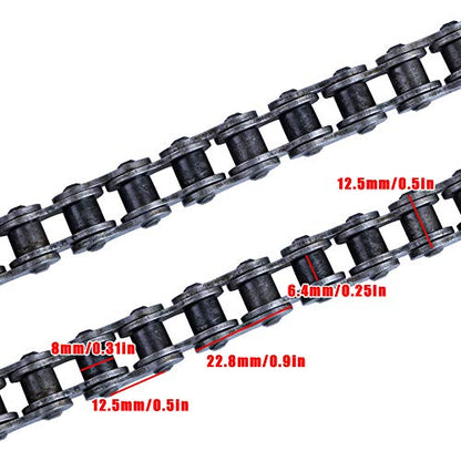 420 Motorcycle Chain+ Chain Breaker,420 Standard Roller Chain 132 Link for 110cc 125cc Dirt Pit Bike ATV Quad Go Kart Scooter Mini Bike - size: 132 Link Independent chain breaker