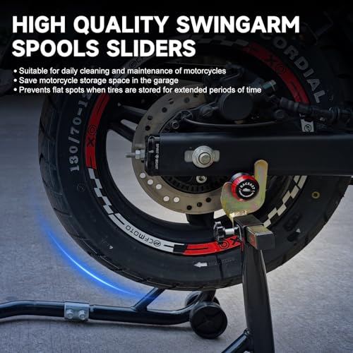 M6 Swing Arm Spool Sliders Universal CNC 6MM Rear Swingarm Sliders Stand Compatible With R7 YZF R1 R3 R6 R6S YZF600R FZ1 FZ6 FZ6R FZ8 FJ09 FZ09 FZ10 MT09 MT10 (Red - M6) - color: Red - M6