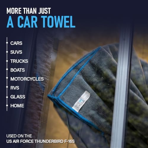 Rapid Dry Towels Original 2.0 Microfiber Car Drying Towel | 150 x 75cm | Extra Large Channel Weave Drying Cloth | Ultra Absorbent, Scratch-Free, Auto Detailing Towel for Cars SUVs Trucks & Boats