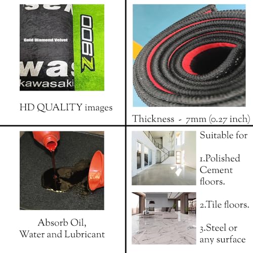 Motorcycle Garage Mat for Ducati – Bike Mat for Parking, Display & Garage | Non-Slip Motorbike Mat for Ducati Panigale, Diavel, Streetfighter, Superleggera & More | Floor Protector & Parking Pad