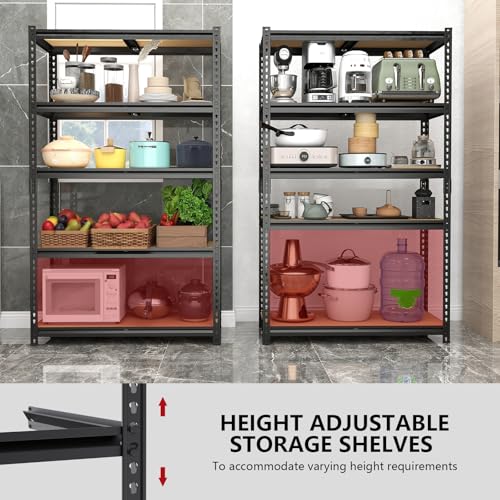 72" H Garage Shelves,Garage Storage Shelves Heavy Duty,2400LBS Heavy Duty Garage Shelving,Adjustable 5 Tier Shelving for Garage Storage,Warehouse,16"x35.5"x72" - size: 72" H x 35.5" W x 16" D
