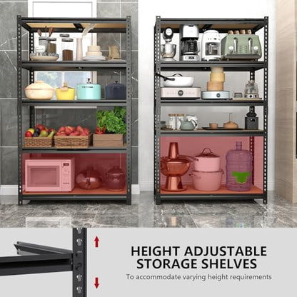 72" H Garage Shelves,Garage Storage Shelves Heavy Duty,2400LBS Heavy Duty Garage Shelving,Adjustable 5 Tier Shelving for Garage Storage,Warehouse,16"x35.5"x72" - size: 72" H x 35.5" W x 16" D