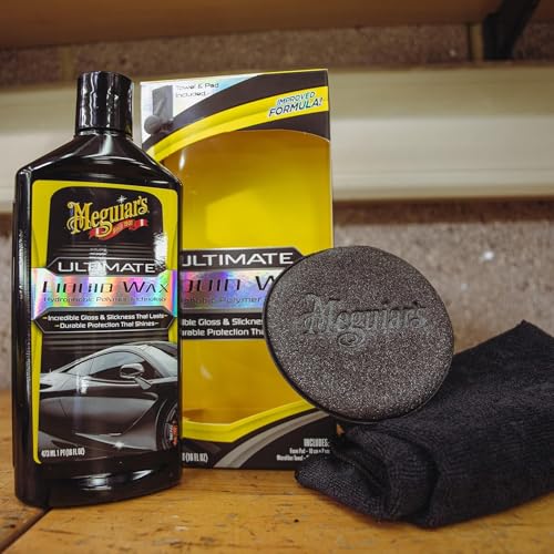 Meguiar's G210516EU Ultimate Liquid Wax 473ml, Incredible Gloss & Slickness That Lasts - style: Liquid Wax (new formula)