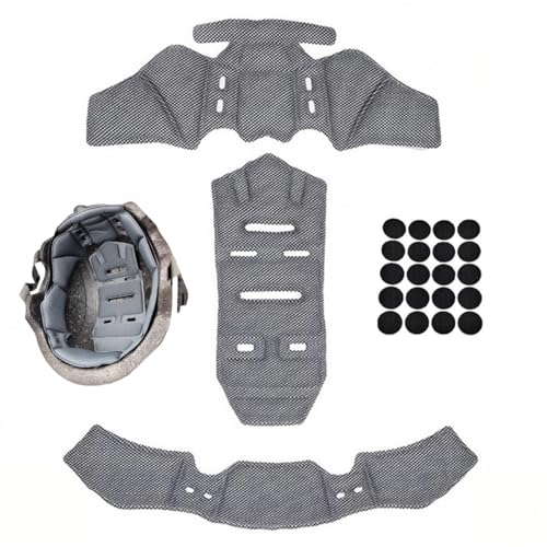 Motorcycle Helmet Liner for Nolan N44, Breathable Helmet Replacement Foam Padding Kits Set, Comfort Helmet Lining Protective Cushion Mat, Washable,B Grey - color: B Grey