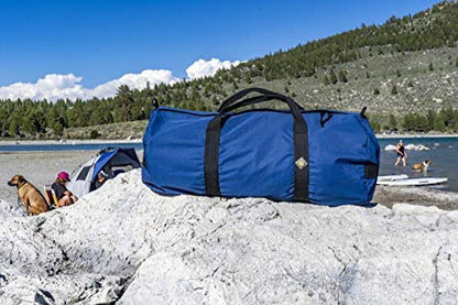 175L Extreme Duffel Bag, Heavy-Duty Gear Bag, 1050D Tuff Cloth, Diamond Ripstop, Reinforced Stitching - Blue (18” x 42") - color: Pacific Blue, size: 18” x 42" (175 Liters)