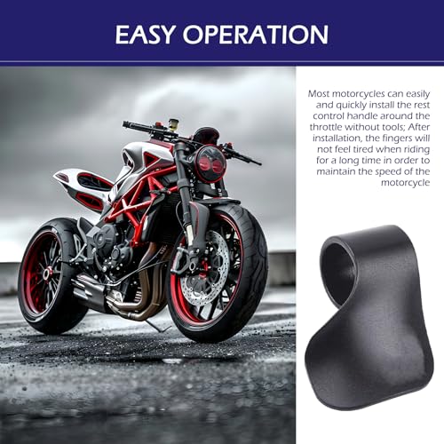Motorcycle Cruise Control Grip, Motorcycle Throttle Assist, Hand Rest Handlebar Accelerator Booster, Universal Motorcycles Throttle Booster for 0.87"-1.1" Diameter Handlebars (Black)