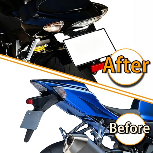 Motorcycle Fender Eliminator Bracket Tail Tidy with License Plate Light Fit for GSX-R 1000 2005-2008