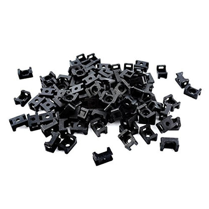QualGear CM1-B-100-P Cable Tie Mount, Black (Pack of 2) - color: Black, size: Pack of 2