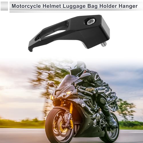 Universal Motorcycle Hanging Hook Square Motorcycle Helmet Luggage Bag Holder Hanger for Scooter Bicycles Black 78mm Length