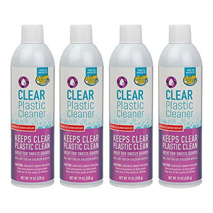 Invisible Glass 91014-4PK Clear Plastic Cleaner – Cleans and Protects Plastic on Electronics, Appliances, Eyewear, Cars, Trucks, RVs, Boats & More, Helps Prevent Fog and Static – 19 oz (Pack of 4) - size: 19 Ounce (Pack of 4)