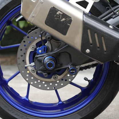M6 Motorcycle Swingarm Spools Slider Compatible With YAMAHA YZF R7 2021 2022 2023 2024 2025 2026 | Swing Arm Stand Bobbins Screws YZF-R7 YZFR7 Accessories (black-1) - color: black-1