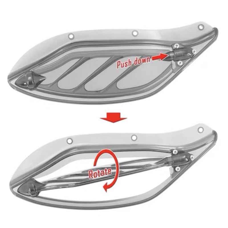IZX fit for Harley Touring CVO Electra Street Glide Ultra Classic FLHX FLHTCSE Tri Glide Ultra Classic 96-13 Motorcycle Air Deflector Side Wing Windshield Fairing (Clear) - color: Clear