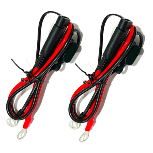 EDS 08100696 27 inch 16 AWG w 10 Amp Fuse & 2 Pin SAE Quick Disconnect Battery Charge Ring Terminal Cable Harness for Cars Trucks Motorcycle ATV RV Boats and More - trickle Charge (2 Pack)