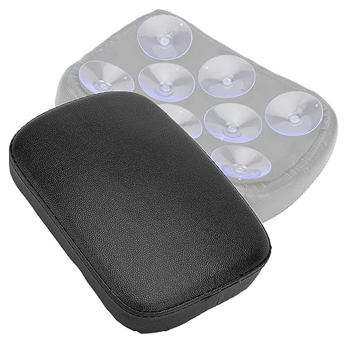 Motorcycle Rectangular Passenger Pad Seat Rear Leather Pillion Cushion 8 Suction Cup Compatible with Harley Dyna Sportster XL 883 1200 Chopper Custom - style: 8 Suction Cup-Black