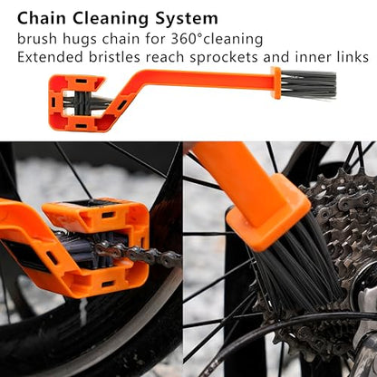 Thinvik Bike Lube and Cleaner Set with 500ml Chain Cleaner, 60ml Dry Lubricant and 4 Brush Tools for Cleaning Chains, Chainrings, Freewheel/Cassette(Dry Lube) - size: Dry Lube