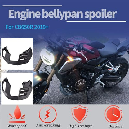 Motorcycle CB650R Belly Pan Bellypan Engine Spoiler Lower Fairing Body Frame Panel Protector Fit for CB 650R CB650F 2019-2024 Accessories (Carbon Look)