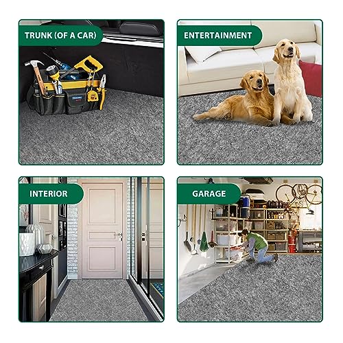 10L0L Golf Cart Premium Garage Floor Mat-Waterproof Anti-Slip Thickened Mat for Golf Cart Motorcycle Mower ATV UTV Parking Mat-106in x 59in - color: Gray