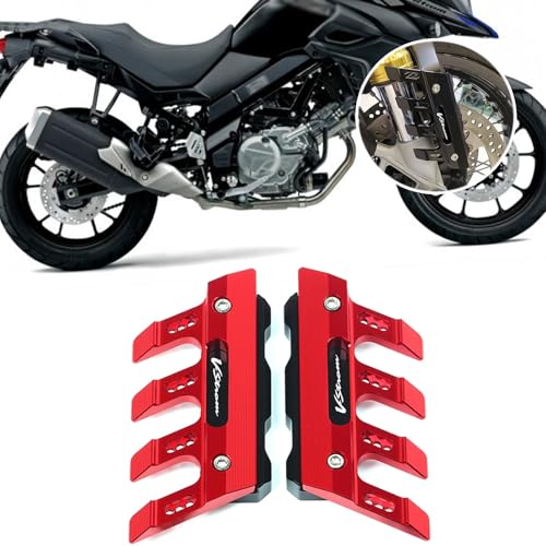 for DL250 DL650 DL650XT DL1000 DL1050 V-Strom VSTROM 2020-2026 Motorcycle Front Fender Side Guard Fender Slider Front Fork Protector Guard Block Slider (Red) - color: Red