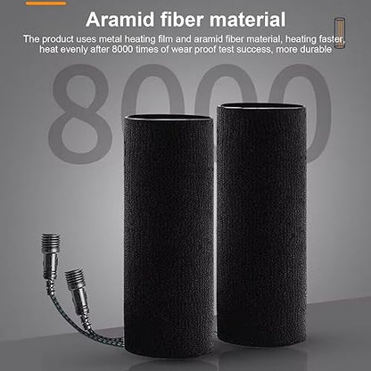 Heated Motorcycle Grip Cover, Aramid Fiber Heated Handlebar Pad with 6 Temperature Settings for Motorcycles and ATVs