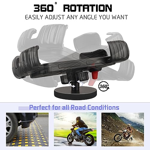 ULIBERMAGNET Motorcycle Magnetic Phone Mount,Heavy Duty Adjustable Magnetic Cell Phone Holder with Security Lock,Anti Shake 360° Rotation,Compatible with Motorcycles,ATV,UTV,Golf Cart,Car,Cruises - style: 2.24INCH Magnetic Motorcycle Phone Mounts