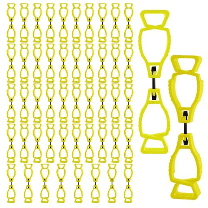 50PCS Glove Clips for Work Glove Holders, Work Safety Clip Glove Keeper, Glove Grabber Clip Holder for Belt Loop Worker Construction(Yellow) Bulk