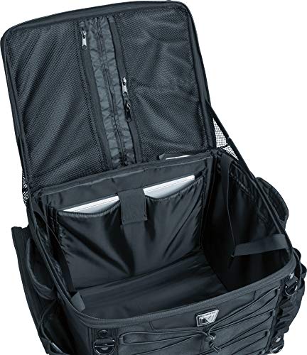 Kuryakyn 5285 Momentum Vagabond Motorcycle Travel Luggage: Weather Resistant Seat/Trunk/Rack Bag with Sissy Bar Straps, Black