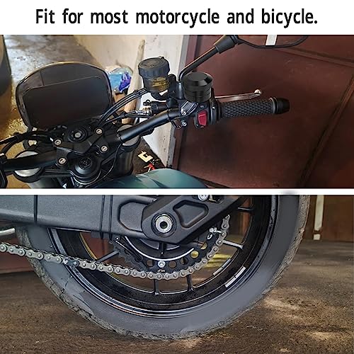 Dioche Universal Motorcycle Chain Oiler Lubricator System for, Easy Install for Smooth Ride (Black)