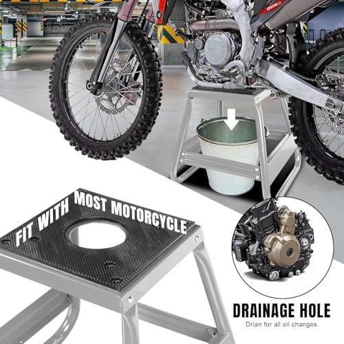 Big RED Dirt Bike Stand, 1000lb Capacity, Universal Detachable Maintenance Motorcycle Lift for Kawasaki, Honda, Yamaha, Silver - style: silver dirt bike stand