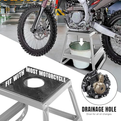 Big RED Dirt Bike Stand, 1000lb Capacity, Universal Detachable Maintenance Motorcycle Lift for Kawasaki, Honda, Yamaha, Silver - style: silver dirt bike stand