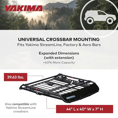 Yakima OffGrid Cargo Basket Steel Rooftop Carrier, Medium Size - Vehicle Roof Rack with Fairing, Quick Release Mount, and Universal Fit for Cars, SUVs, and Trucks - size: Medium