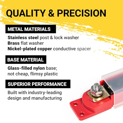 Spartan Power 150 Amp ANL Fuse & Holder Kit Red - color: RED, size: 150A RED