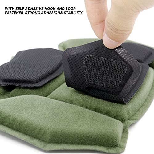 Tactical Helmet Pads - Universal Replacement Internal Memory Foam Pad Inserts for ACH, MICH, EXF Helmets - color: 2nd-Green
