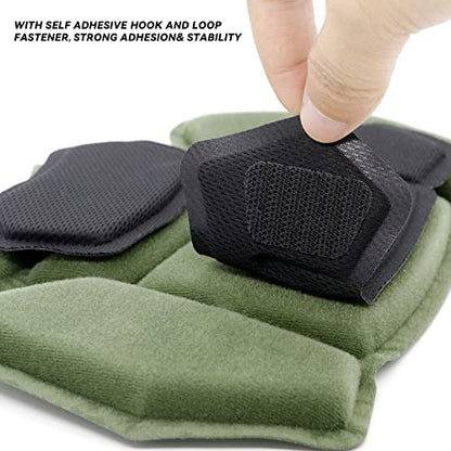 Tactical Helmet Pads - Universal Replacement Internal Memory Foam Pad Inserts for ACH, MICH, EXF Helmets - color: 2nd-Green