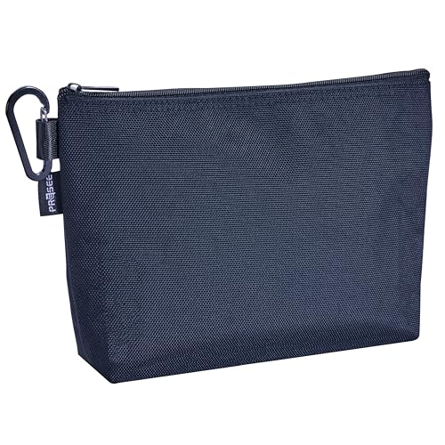 Tool Pouch Zipper Small Tool Bag Pouches Organizer Bag with Metal Carabiner, Nylon 1680D Heavy Duty for Wrenches, Screwdrivers, Pliers, Stationery & Office Supplies Pack of 1, Black, 11 Inch - color: 1 Pack, 11" Black