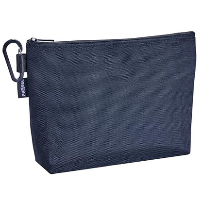 Tool Pouch Zipper Small Tool Bag Pouches Organizer Bag with Metal Carabiner, Nylon 1680D Heavy Duty for Wrenches, Screwdrivers, Pliers, Stationery & Office Supplies Pack of 1, Black, 11 Inch - color: 1 Pack, 11" Black