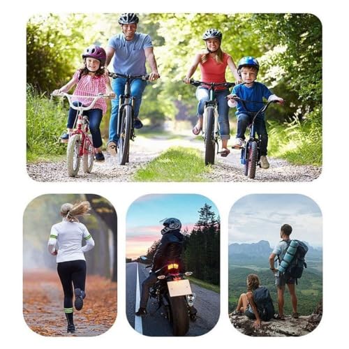 Reflective Bands 10pcs Waist Adjustable Reflective Waistband Belts Elastic 4 * 1.5cm Sport Safety Belts Night Safety Gear for Cycling Running - color: Blue