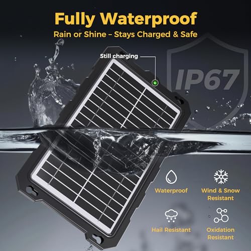SUNAPEX 12V Solar Battery Charge: 10W Waterproof Portable Solar Panel Kit - Battery Maintainer Trickle Charger - with Upgrade Built in Charge Controller for Car Boat RV Trailer Automotive Motorcycle - size: 10W