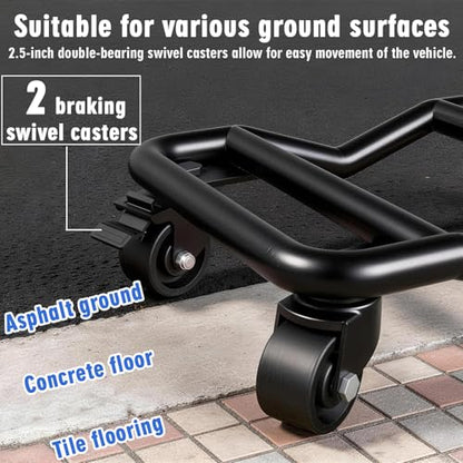 Car Dolly Set of 4, 9000 LBS Capacity Universal Vehicle Moving Dolly for Cars, SUVs, Motorcycles & Boats, Low-Profile Wheel Skates for Garage, Workshop and Marine Use