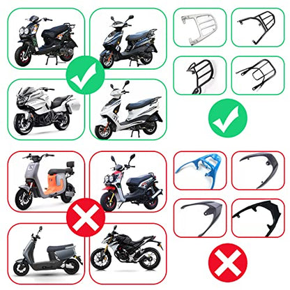 35L Motorcycle Top Case, Motorcycle Daily Tail Box Trunk Lockable Storage Carrier Plastic Case with Soft Backrest Universal Mounting for Helmet Luggage, Waterproof Motorcycle Top Box - Black