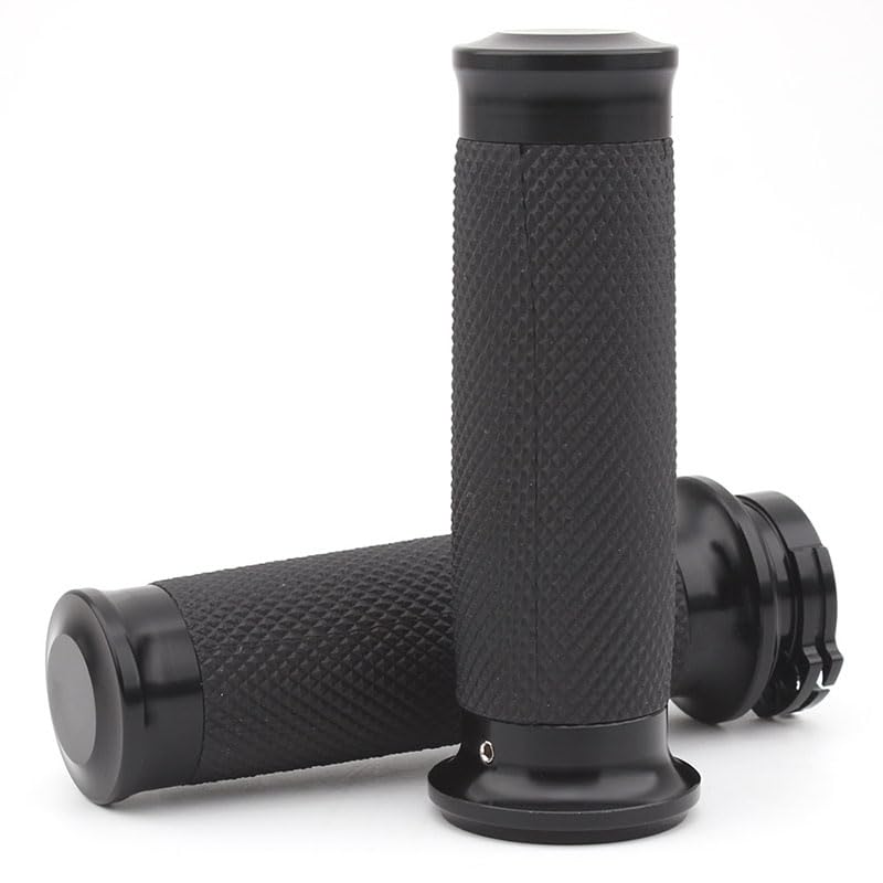Motorcycle 1 Inch Handlebar Grips Universal Hand Grips Non-Slip Rubber Handgrips Fit for H-Arley Touring Softail Road Street Glide Road King Sportster