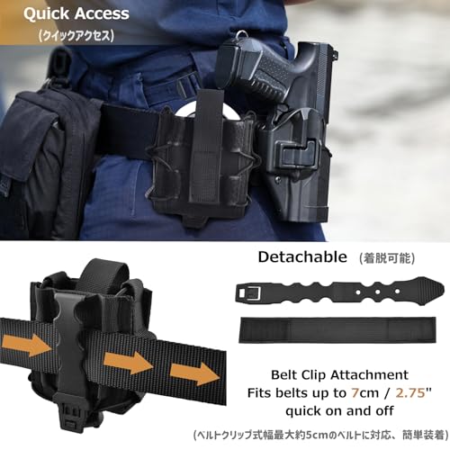Azarxis Tactical Mini Belt Pouches, Multi-Purpose Small Battery Case Compact Utility EDC Card Slot Holder Waist Bags Military Molle Pack Sundries Storage Pack - color: #02 Black - Style B