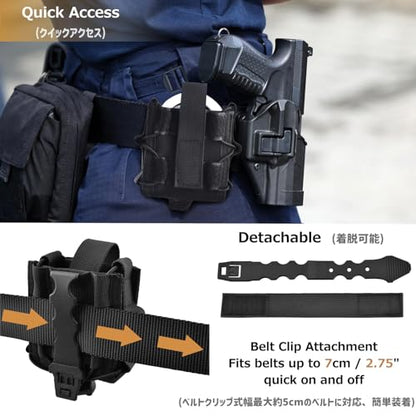 Azarxis Tactical Mini Belt Pouches, Multi-Purpose Small Battery Case Compact Utility EDC Card Slot Holder Waist Bags Military Molle Pack Sundries Storage Pack - color: #02 Black - Style B