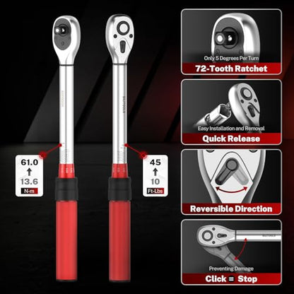 BILITOOLS 10 PCS Magnetic Spark Plug Socket Set with Click Torque Wrench & Spark Plug Gap Tool, 3/8 Inch Magnetic Sockets 9/16" 5/8" 3/4" 13/16" 14mm16mm18mm, Extension Bar, Cr-V Steel - size: 9/16" 5/8" 3/4" 13/16" 14mm16mm18mm Magnetic