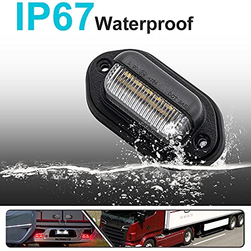 2Pcs Universal LED License Plate Light Number Lamp for Cars trucks ships motorcycles Powered by High Power SMD Xenon White LED Error Free