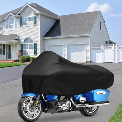Motorcycle Half Cover Waterproof Windproof Outdoor Dustproof for Touring Models Road King Street Glide Road Glide and More. Black - size: Half Cover