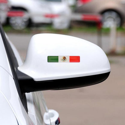 4-Pack Mexico Flag 3D Epoxy Car Stickers – Reflective Waterproof Decals for Cars, Trucks, Motorcycles, Helmets, Laptops & More, Durable Mexican Pride Auto Accessories