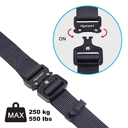 Vigorport Luggage Straps, Straps for Suitcase, Add A Bag Adjustable Attachment Accessories for Connect Your 3 Luggage Together(1.25'' Width M Size) - size: Large-Metal Buckle