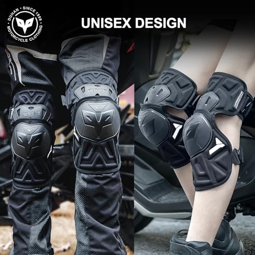 DUHAN Motorcycle Knee Pads Adjustable Motorcycle Knee Shin Guards Protector Gear for Motorcycle/Motocross/MTB/Racing/Skating