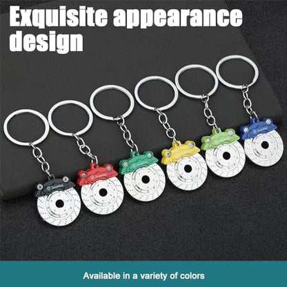 Parts Model Key Chains, Car Lovers Set, Metal Keyring, Universal Brake Rotor Keychain (K4-Green), 3.94*0.43 Inches - color: K4-green