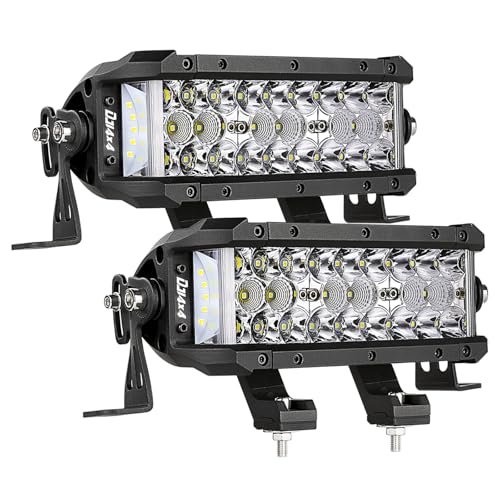 8 Inch LED Light Bar, 2Pcs 204W Side Shooter LED Light Pods Triple Row Off Road Driving Spot Flood Combo Beam Fog Work Light Bumper Bar for Trucks UTV ATV SUV Tractor Boat - size: 2Pcs 7.5 Inch